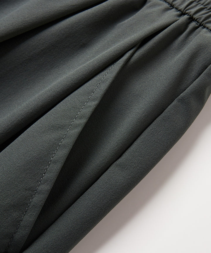 Elastic-Waist Tapered Pants