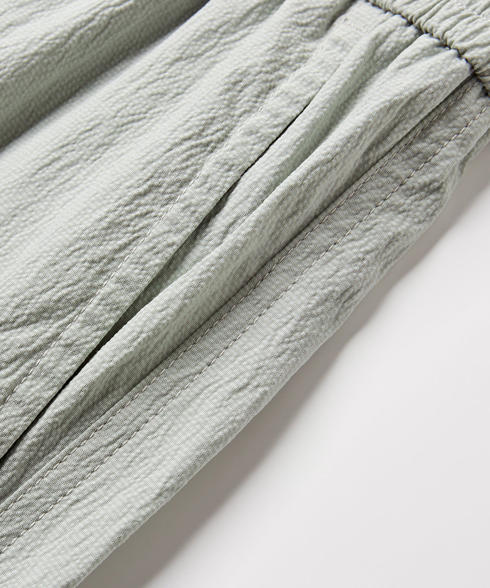 Elastic-Waist Wide-Fit Pants
