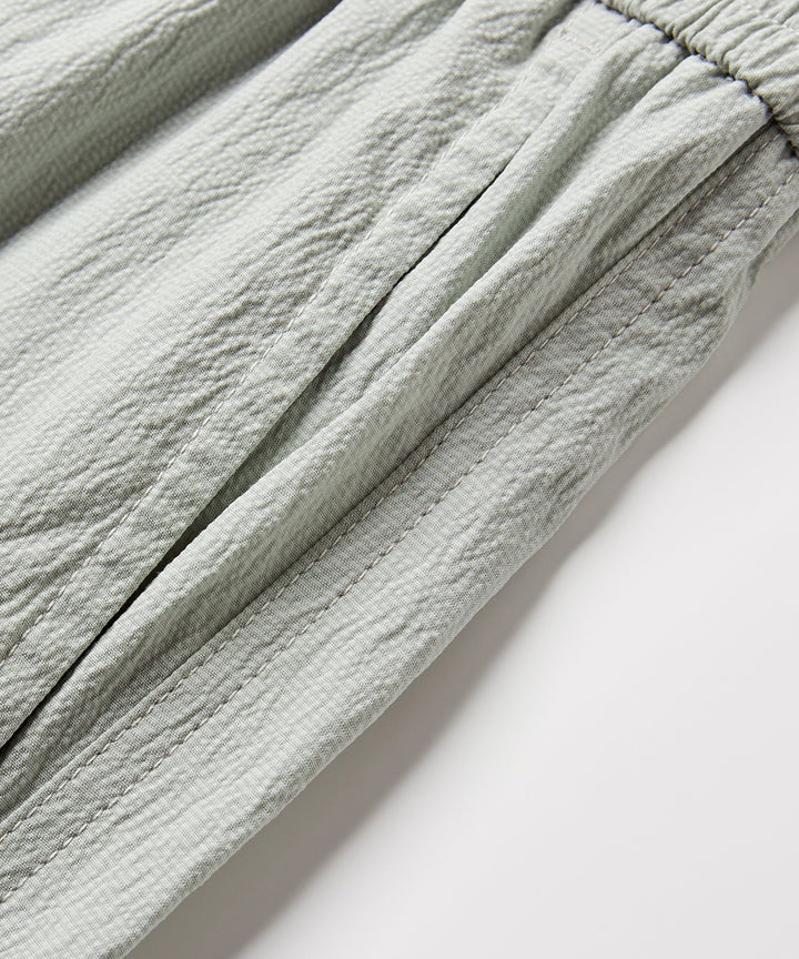 Elastic-Waist Wide-Fit Pants