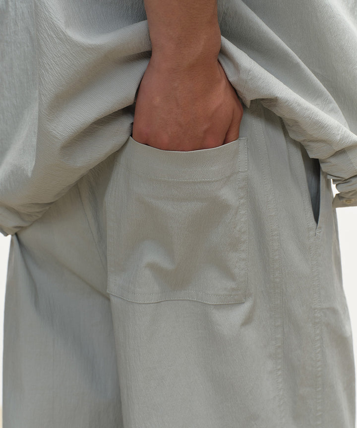 Elastic-Waist Wide-Fit Pants