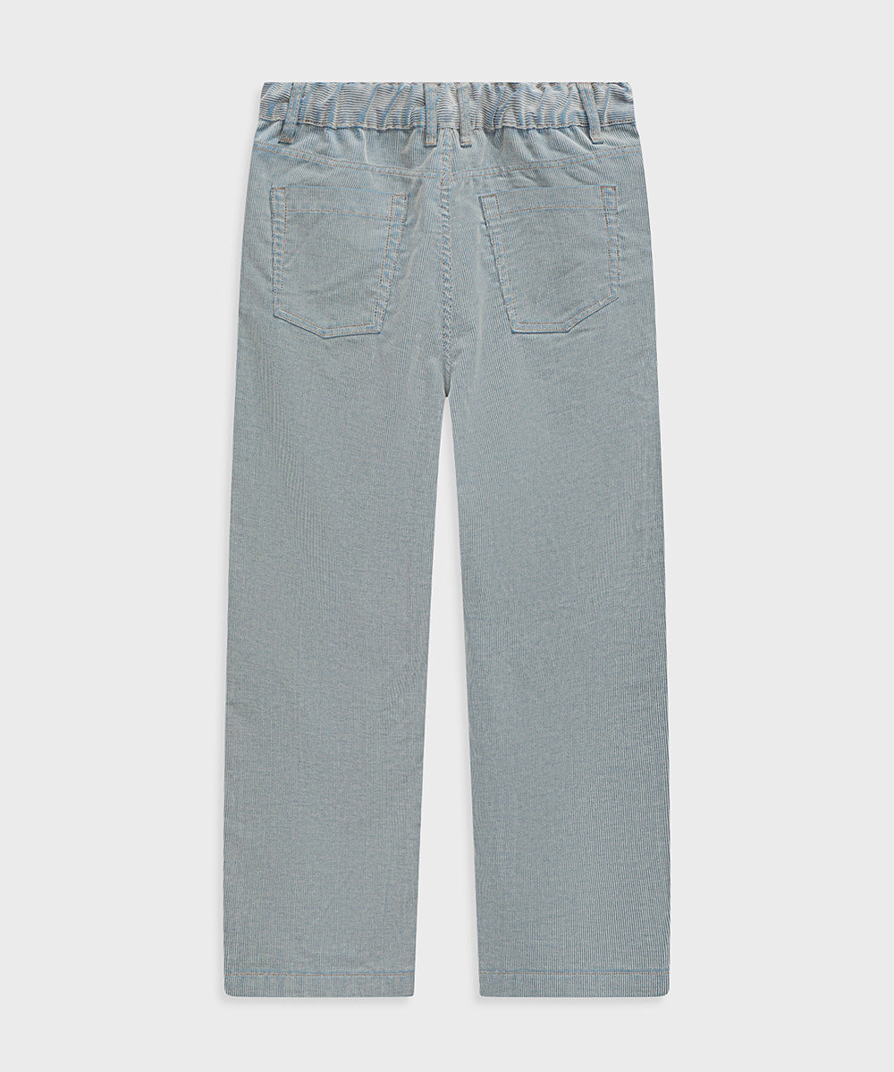 Washed Corduroy Straight-Leg Pants