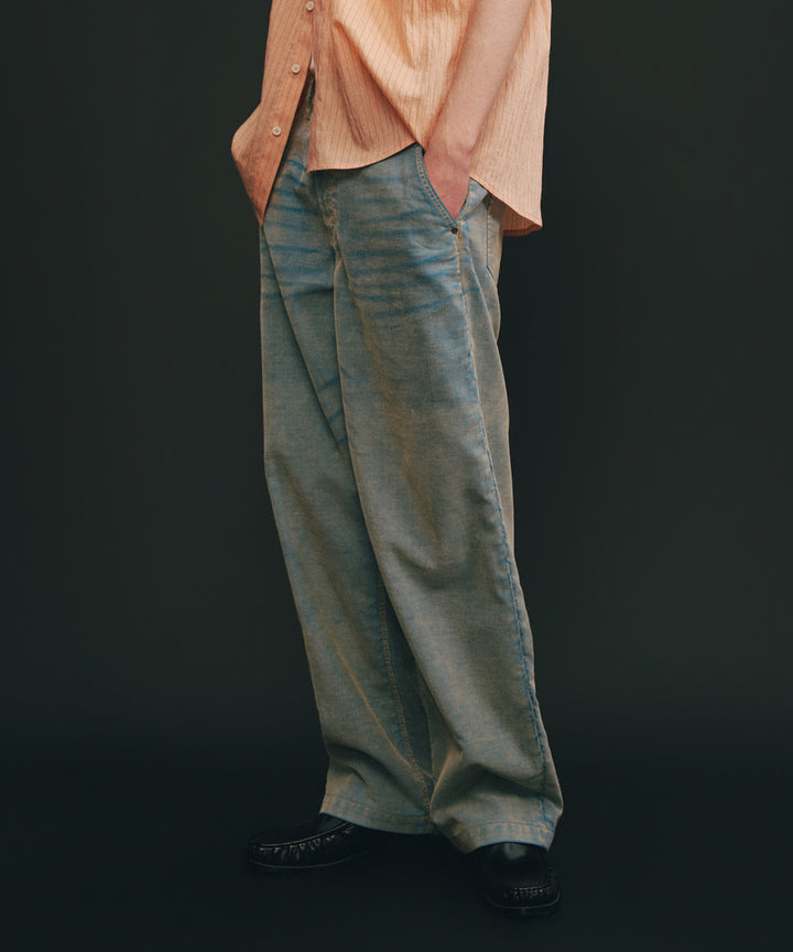 Washed Corduroy Straight-Leg Pants