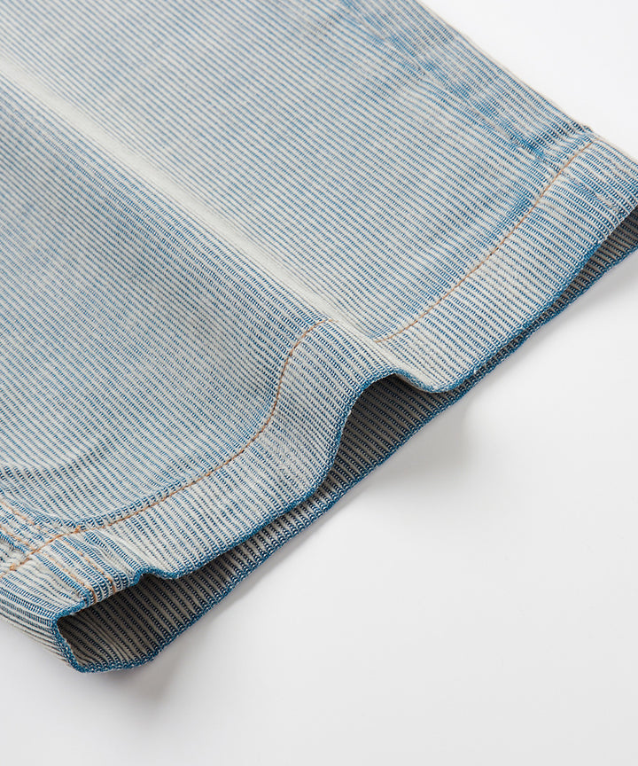 Washed Corduroy Straight-Leg Pants