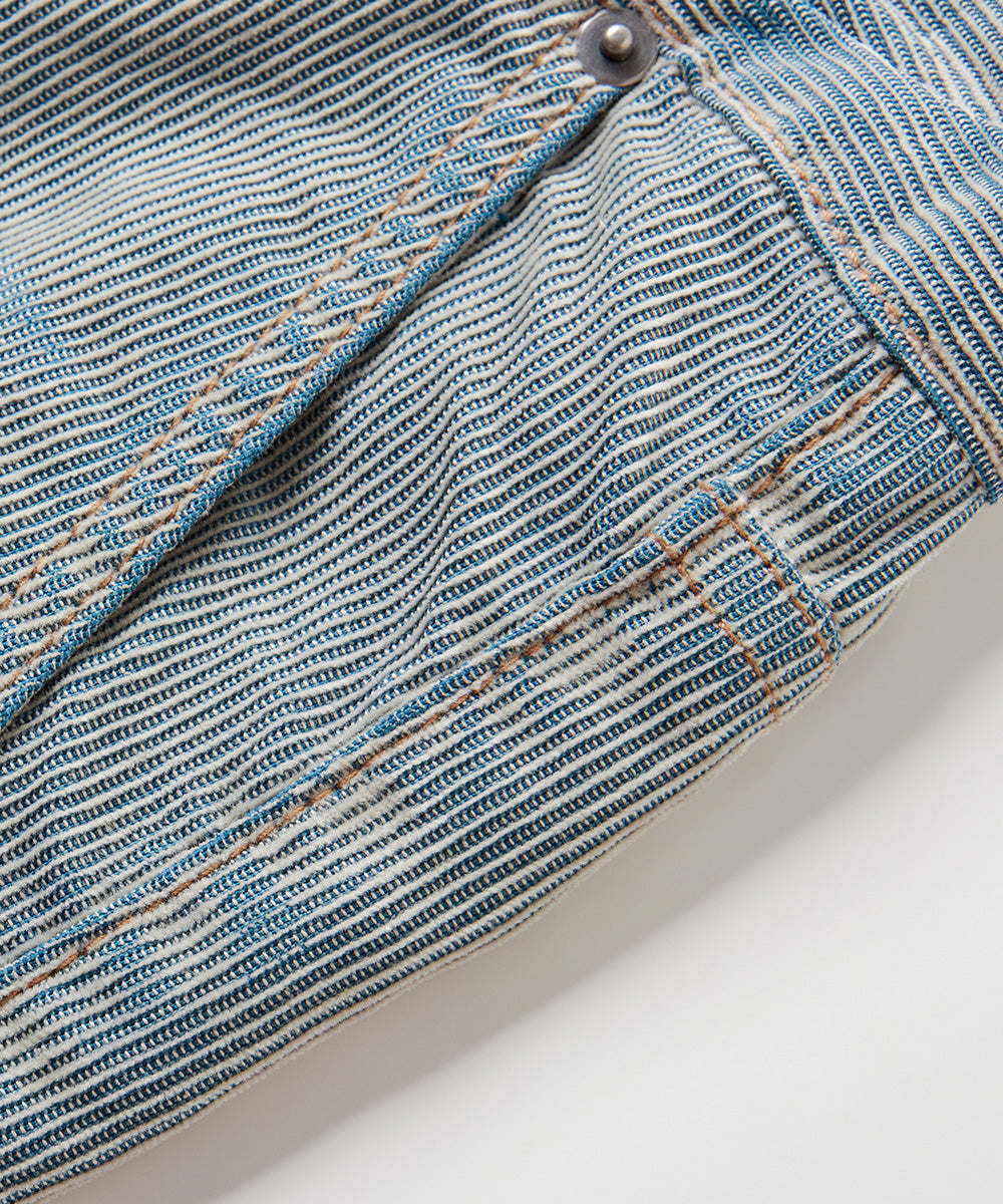 Washed Corduroy Straight-Leg Pants