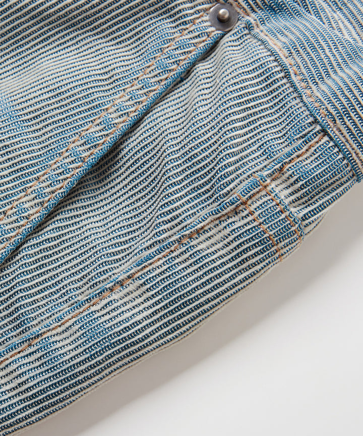 Washed Corduroy Straight-Leg Pants