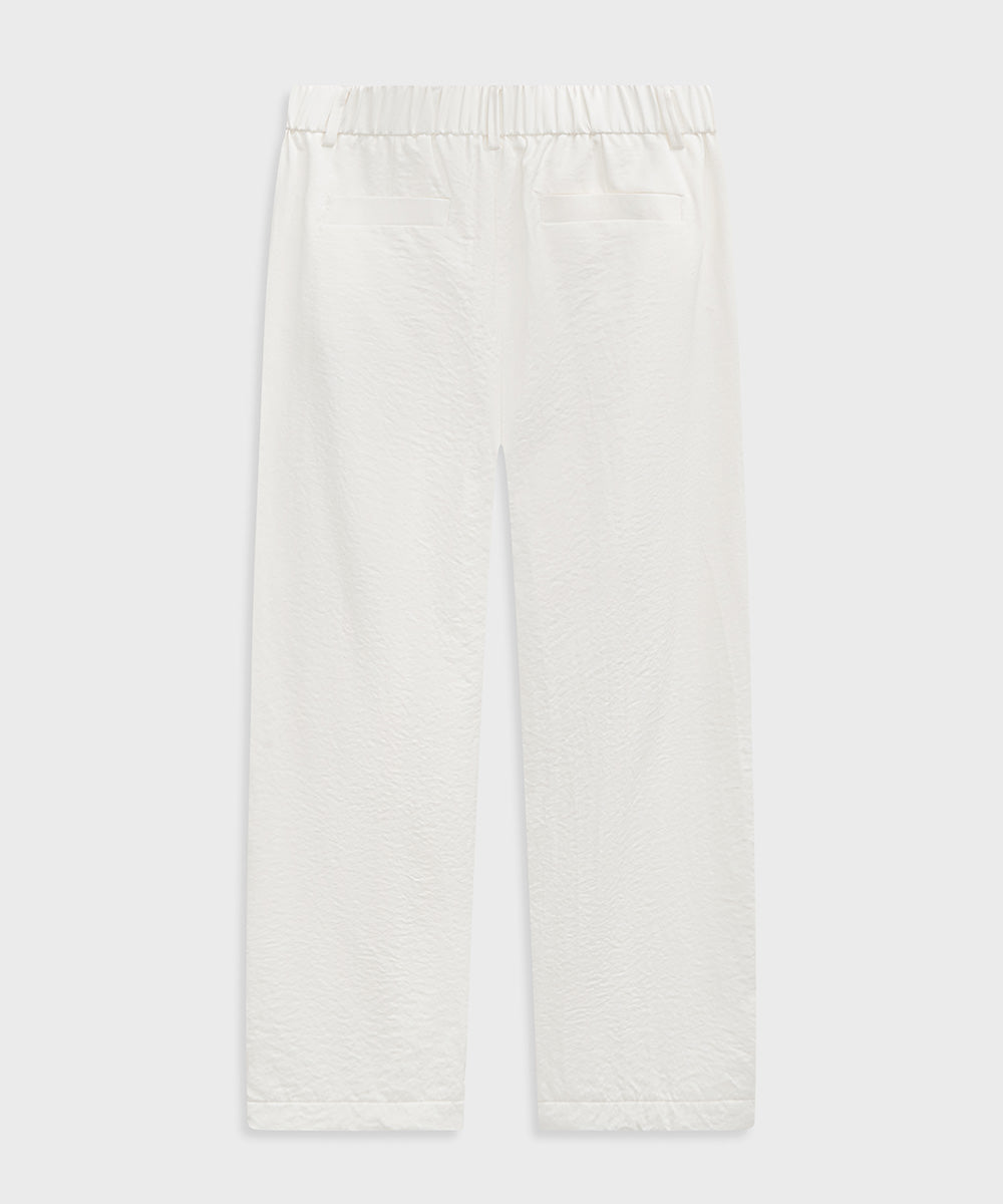 Elastic-Waist Tapered Pants