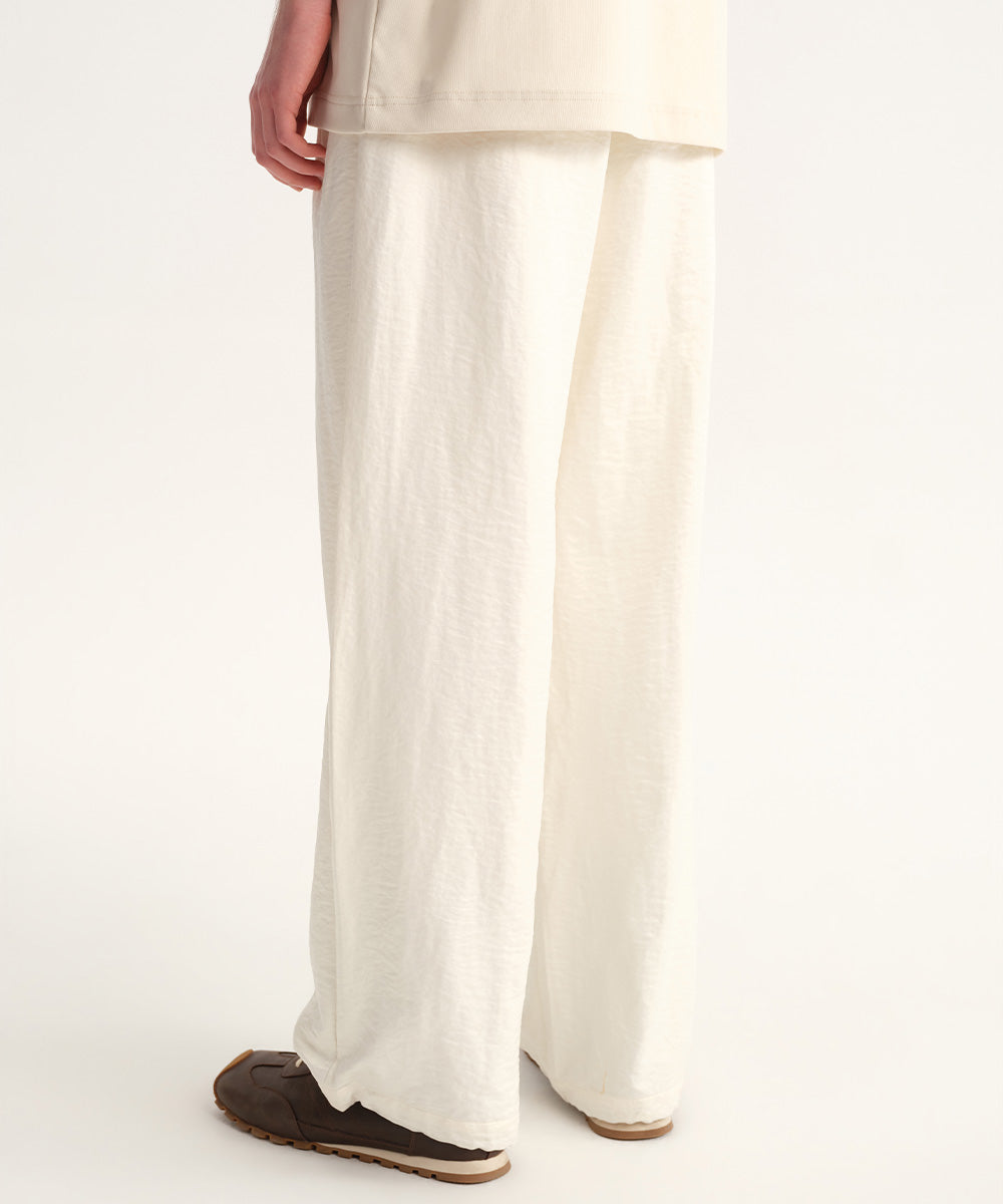 Elastic-Waist Tapered Pants