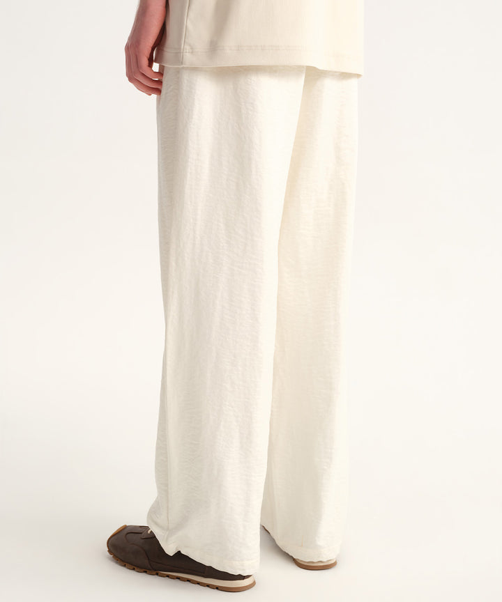 Elastic-Waist Tapered Pants