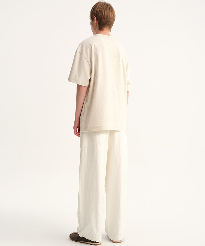 Elastic-Waist Tapered Pants