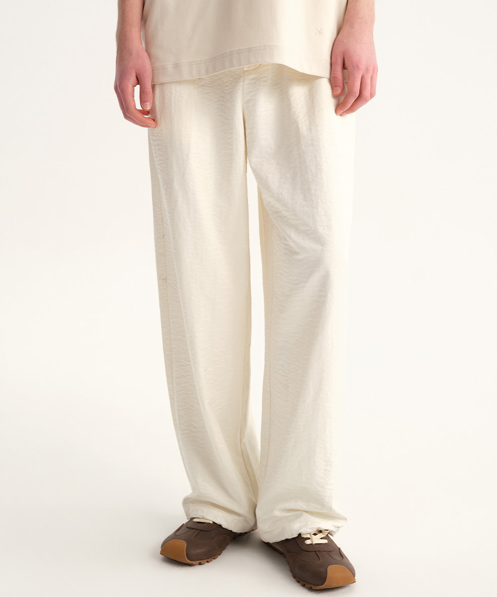 Elastic-Waist Tapered Pants