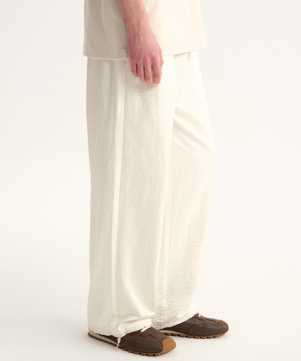Elastic-Waist Tapered Pants