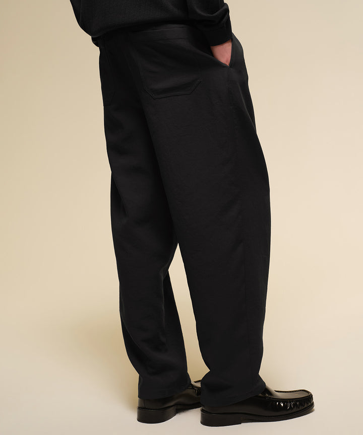 Elastic-waist suit slacks