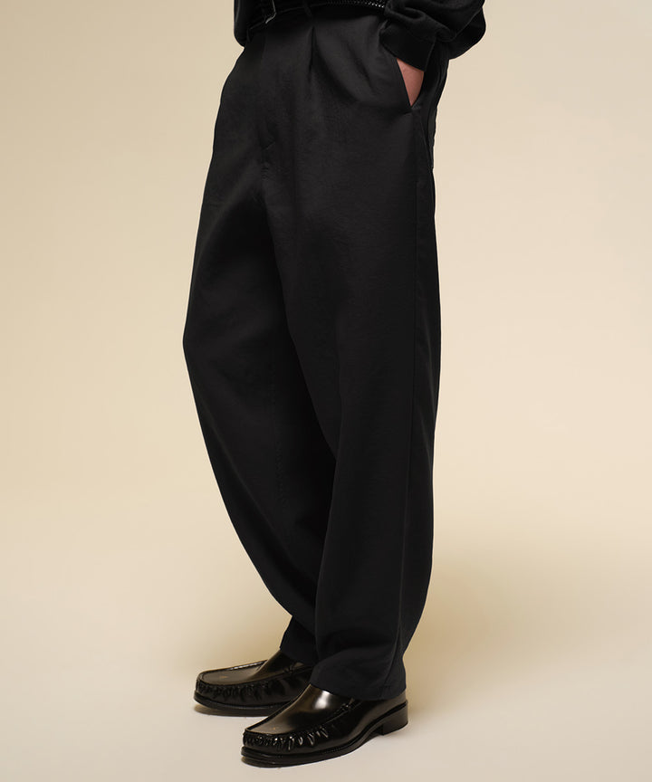 Elastic-waist suit slacks