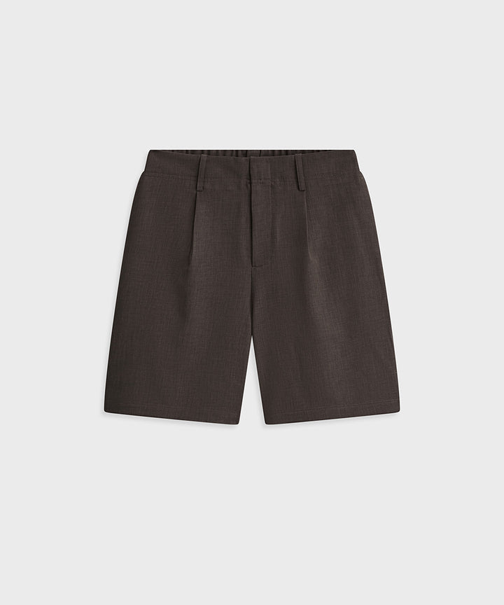 Beltless Woven Wide-Leg Shorts