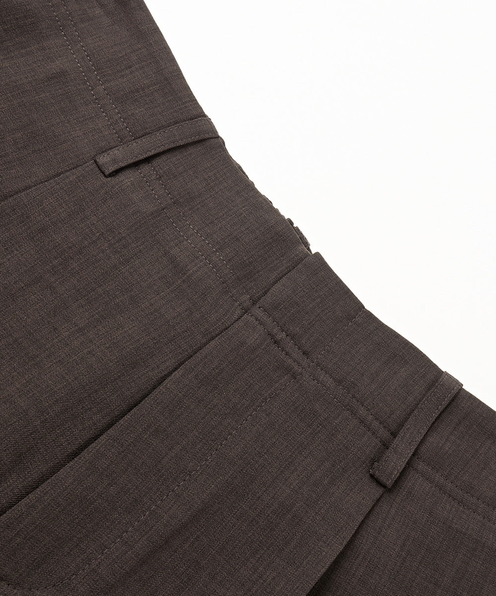 Beltless Woven Wide-Leg Shorts