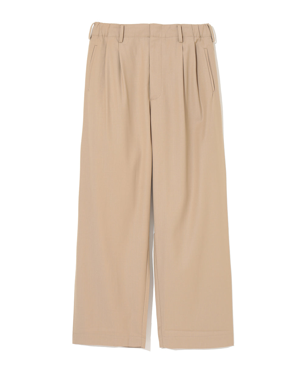 ELASTIC WAIST TUCK PANTS