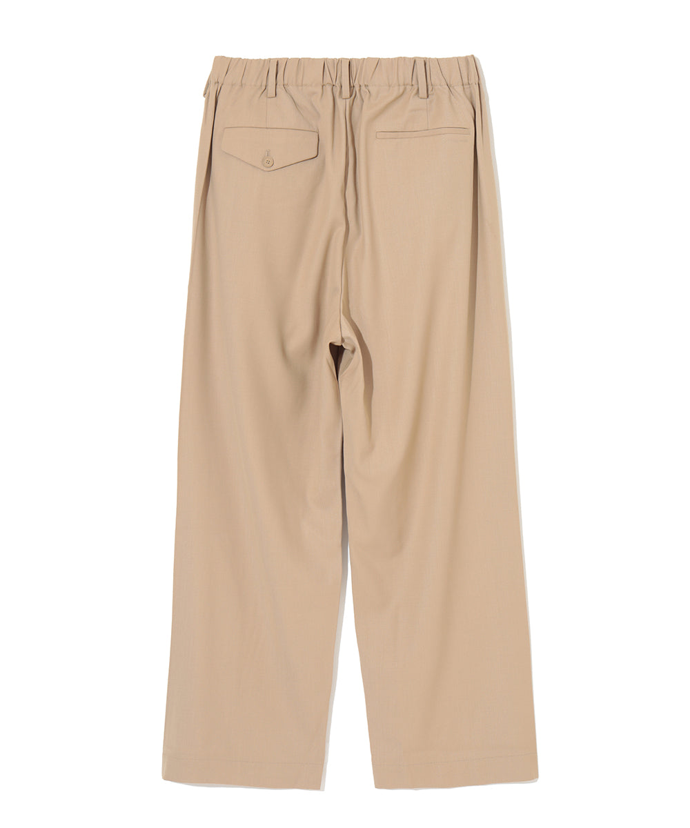 ELASTIC WAIST TUCK PANTS