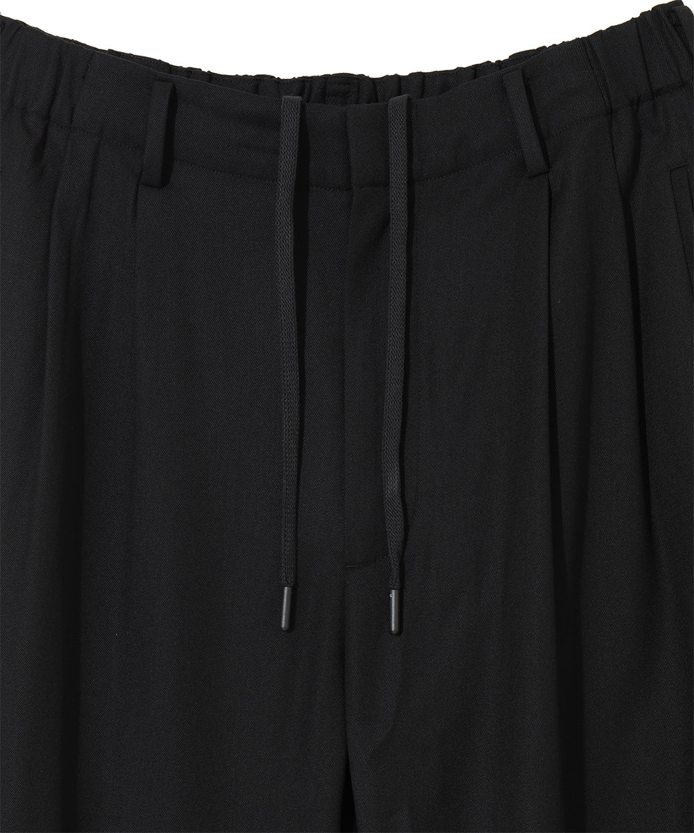 ELASTIC WAIST TUCK PANTS