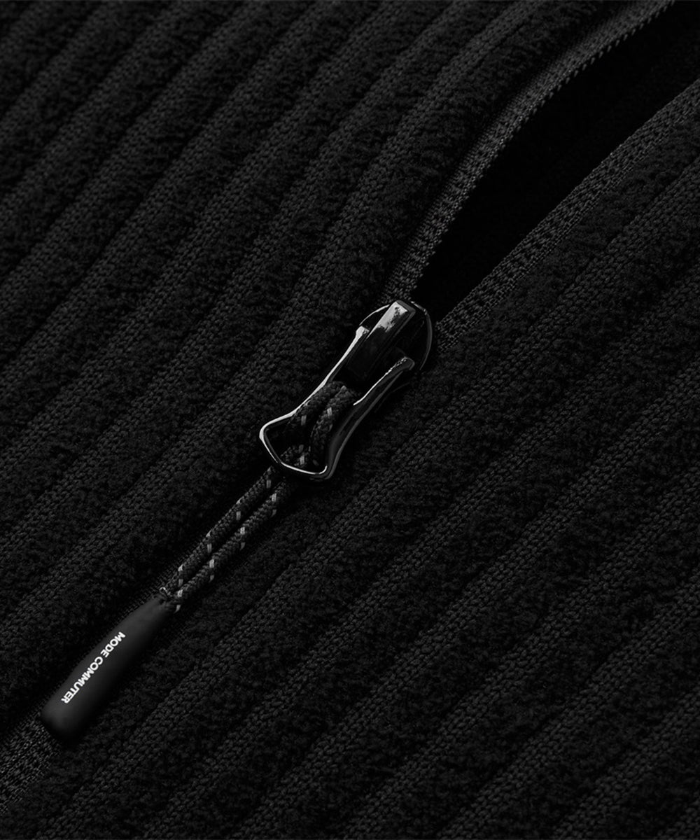 ZIP UP RIB KNIT