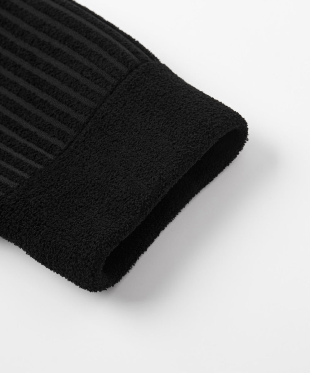 ZIP UP RIB KNIT