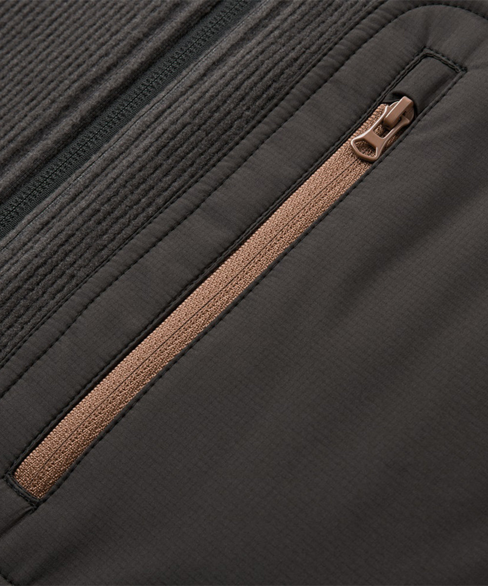 CORDUROY JERSEY STAND ZIP UP