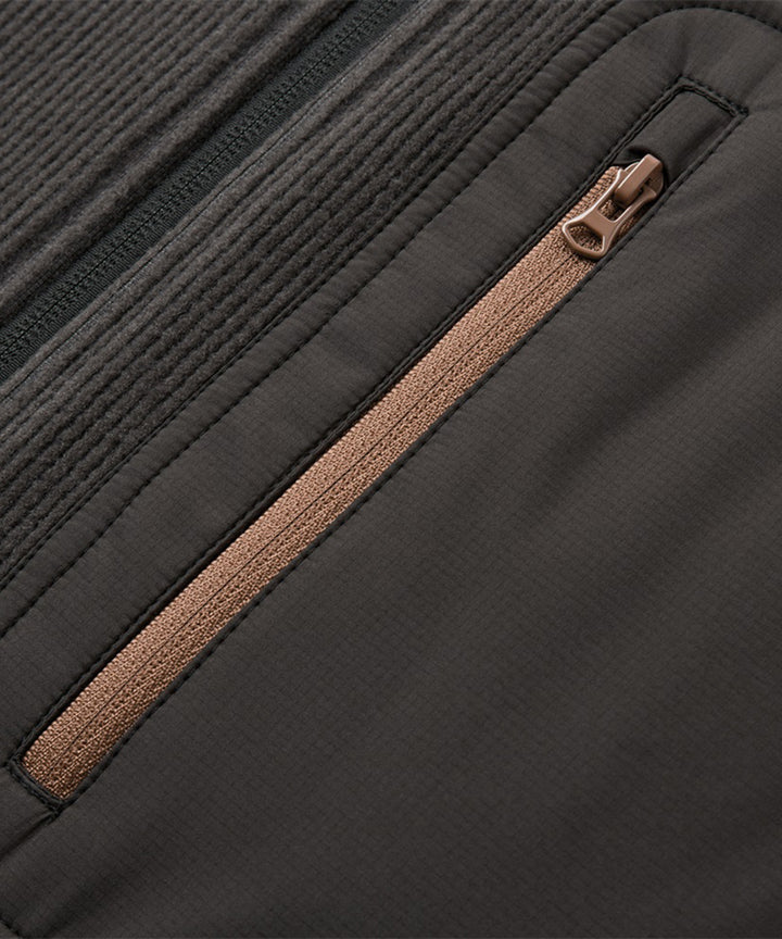 CORDUROY JERSEY STAND ZIP UP