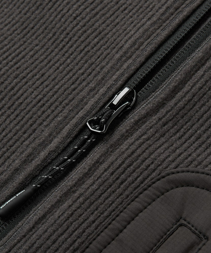CORDUROY JERSEY STAND ZIP UP