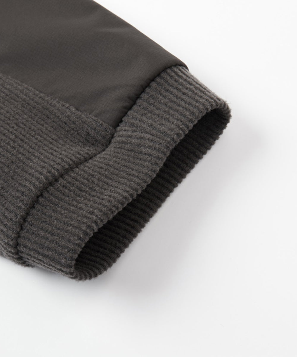 CORDUROY JERSEY STAND ZIP UP