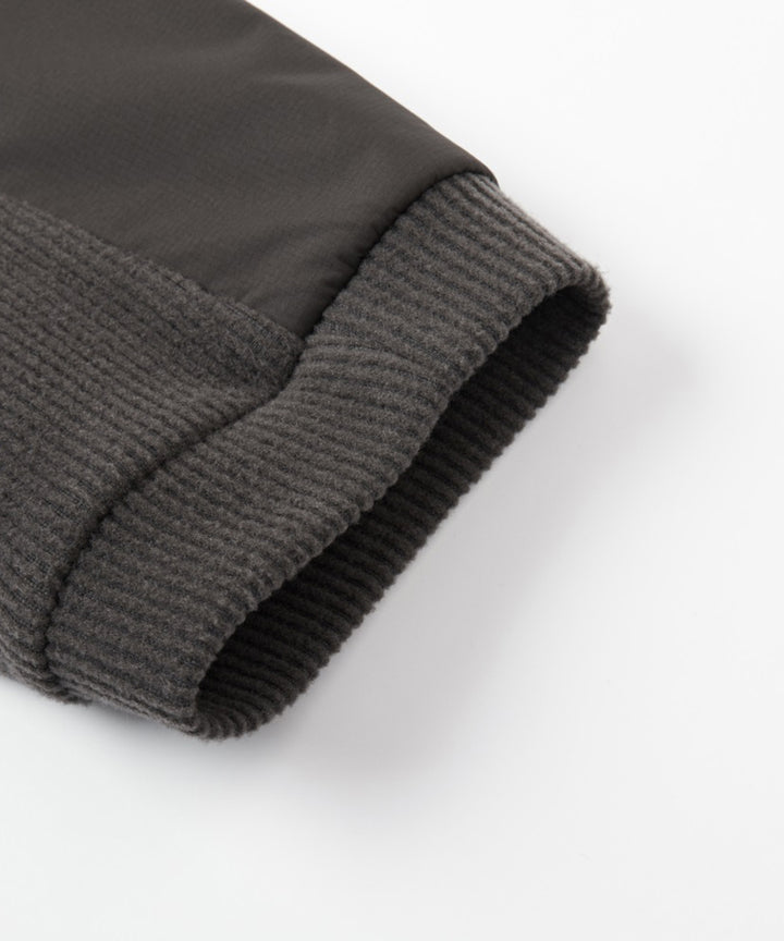 CORDUROY JERSEY STAND ZIP UP