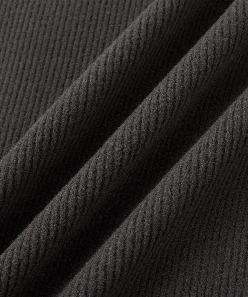CORDUROY JERSEY STAND ZIP UP