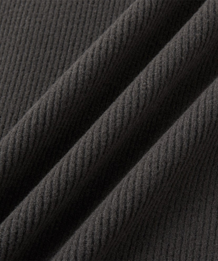 CORDUROY JERSEY STAND ZIP UP