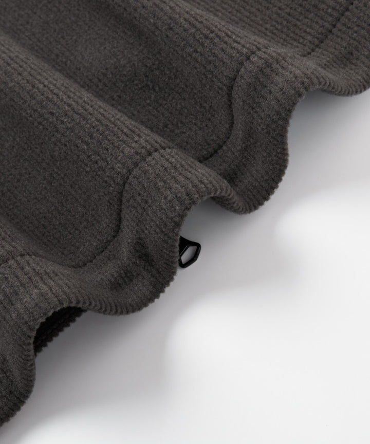 CORDUROY JERSEY STAND ZIP UP